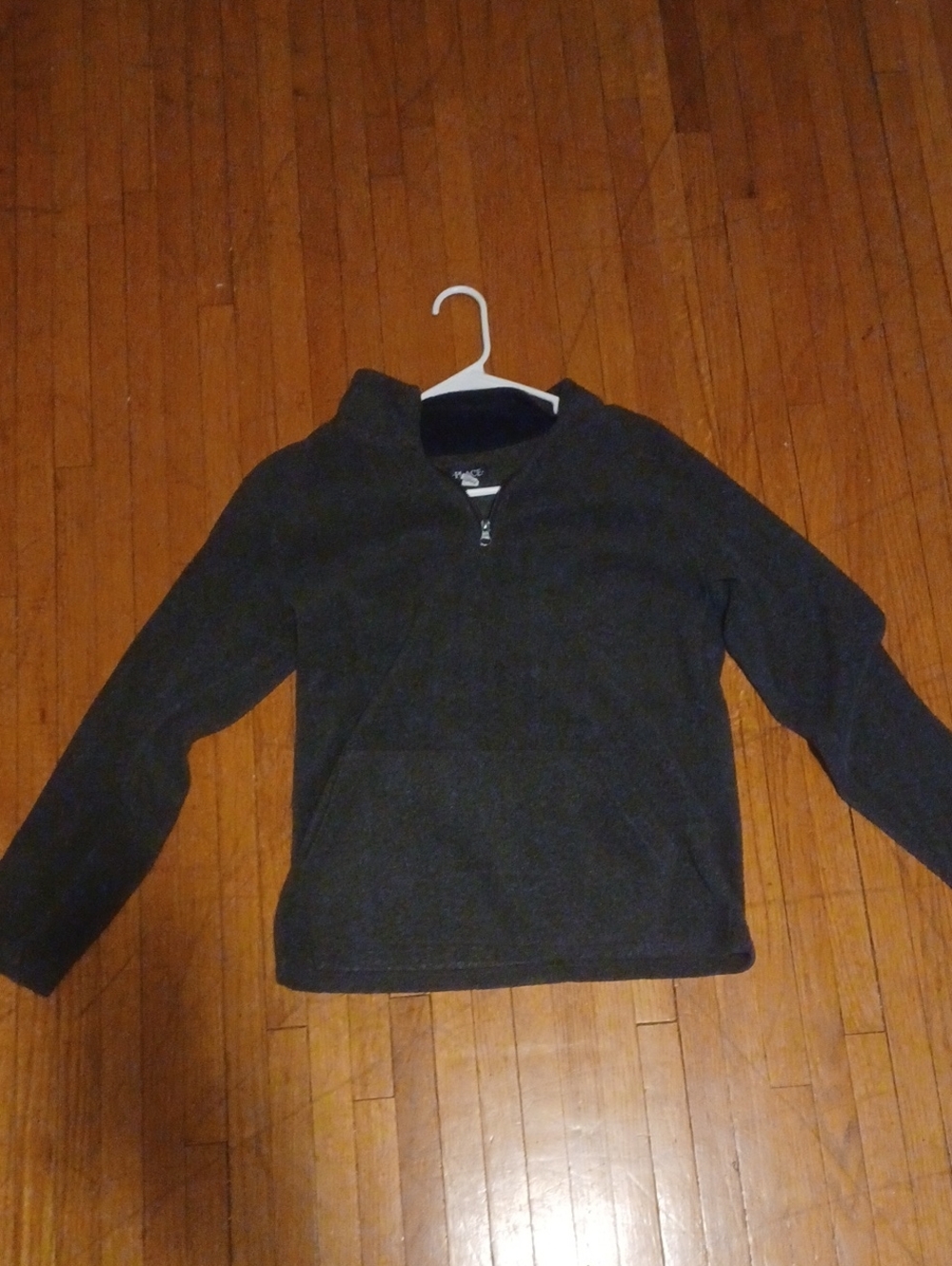 Quarter-Zip Fleece Pullover Jacket - Charcoal